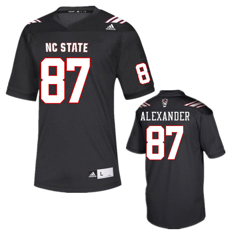 Men #87 Blair Alexander NC State Wolfpack College Football Jerseys Stitched Sale-Black - Click Image to Close